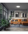 Plafonnier LED 24W Nymphea Flat Duo - CCT, 130lm/W, IP54, Ø29,2cm, bord blanc
