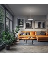 Plafonnier LED 36W Nymphea Flat Duo - 130lm/W, IP54, Ø40cm, CCT, bord blanc, source lumineuse incl.