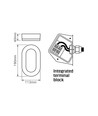Applique murale LED ovale - 11W, IP65, IK07, 5000K, blanc