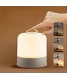 Lampe de table LED rechargeable intérieur/extérieur - Blanc, tactile dimmable, 3 en 1, IP54 extérieur