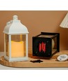 Lanterne LED - Blanc, carré, batterie, IP54 intérieur/extérieur