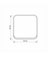 Interrupteur en saillie 1 canal - 68x68mm, IP20, blanc
