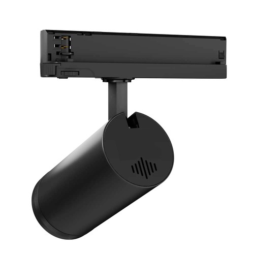 Spot sur rail triphasé 30W RA92 Zoom CCT réglable - 100lm/W, Noir, CCT + luminosité + angle de diffusion réglables