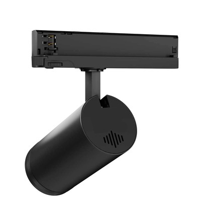 Spot sur rail triphasé 30W RA92 Zoom CCT réglable - 100lm/W, Noir, CCT + luminosité + angle de diffusion réglables