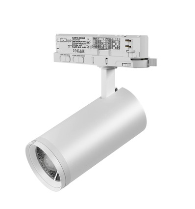 Spot sur rail triphasé 30W RA92 Zoom réglable - 100lm/W, angle de diffusion réglable, CCT réglable, blanc, luminosité réglable