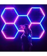 Lot de 5 Hexagon RGBIC kit complet 80W - Avec contrôleur bluetooth et alimentation