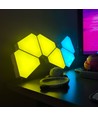 Panneaux Triangulaires Hexagonaux RGBIC Ensemble de 6 pièces - télécommande, contrôle via application, éclairage mural