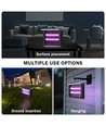 Lampe anti-insectes à énergie solaire - Noir, IP65, 20W, couvre jusqu