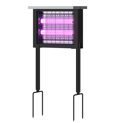 Lampe anti-insectes à énergie solaire - Noir, IP65, 20W, couvre jusqu