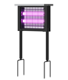 Lampe anti-insectes à énergie solaire - Noir, IP65, 20W, couvre jusqu