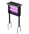 Lampe anti-insectes à énergie solaire - Noir, IP65, 20W, couvre jusqu