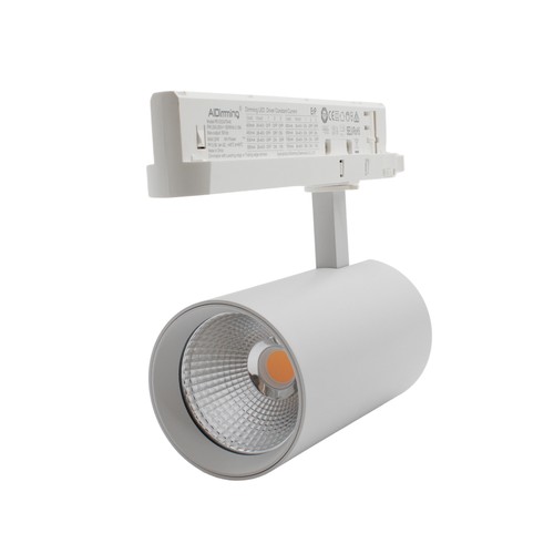 Spot sur rail triphasé 29W dimmable RA90 - 140 lm/W, 38 degrés, blanc