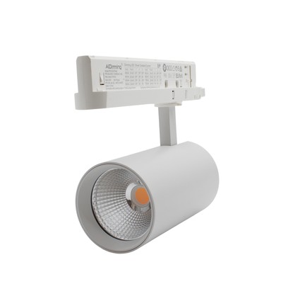 Spot sur rail triphasé 29W dimmable RA90 - 140 lm/W, 38 degrés, blanc