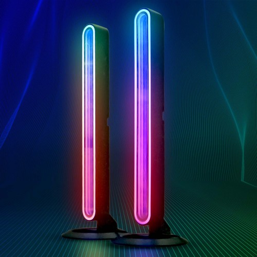 2 pcs. Barre lumineuse ambiante infinie RGBIC - 28cm, Bluetooth, 5W