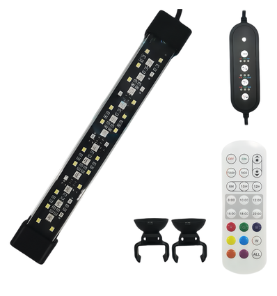30 cm luminaire d'aquarium - 10W LED, RGB+NW, IP68