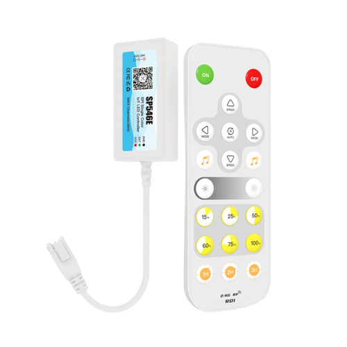 Mini contrôleur + télécommande pour contrôleur de lumière de course SPI - 2,4 GHz
