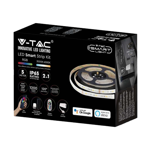 Kit de bande LED 90 - Bande lumineuse IP65, compatible Alexa, Google Home, RGB+3en1, prise EU