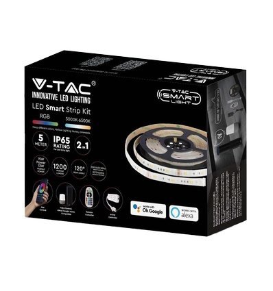 Kit de bande LED 90 - Bande lumineuse IP65, compatible Alexa, Google Home, RGB+3en1, prise EU