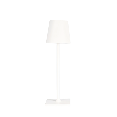 Lampe de table LED mini rechargeable - Blanc, 24cm, tactile dimmable, IP54