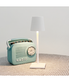 Lampe de table LED mini rechargeable - Blanc, 24cm, tactile dimmable, IP54