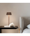 Lampe de table LED rechargeable - Marron, tactile dimmable, IP54
