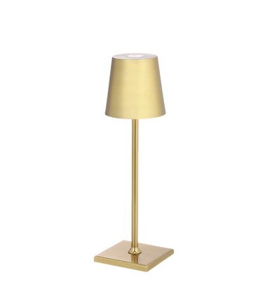 Lampe de table LED mini rechargeable - Or, tactile dimmable, IP54