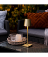 Lampe de table LED mini rechargeable - Or, tactile dimmable, IP54