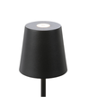 Lampe de table LED rechargeable - Noir, tactile dimmable, IP54