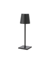 Lampe de table LED rechargeable - Noir, tactile dimmable, IP54