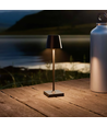 Lampe de table LED rechargeable - Noir, tactile dimmable, IP54