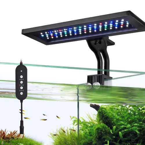 Lampe d'aquarium 30 cm - 18W LED, RGBW, minuterie