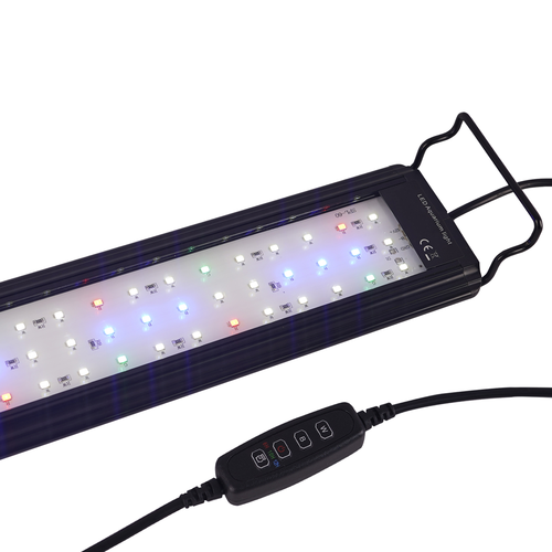 75-100 cm luminaire d'aquarium - 19W LED, blanc/bleu/rouge/vert, longueur réglable, IP66
