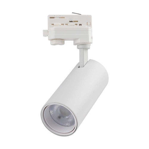 Spot sur rail triphasé 30W CCT, RA90 - changement de couleur 3-en-1, blanc, COB LED