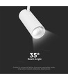 VT-47050 spot sur rail 40W - COB LED, 3en1, boîtier blanc, réflecteur blanc, couvercle arrière blanc