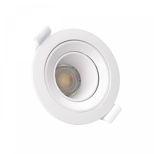 Spot encastrable GU10 - Sans source ni douille, Trou : 7,5 cm, blanc, rond, anti-éblouissement