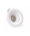 Spot encastrable GU10 - Sans source ni douille, Trou : 7,5 cm, blanc, rond, anti-éblouissement