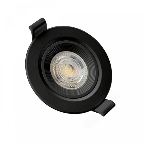 Downlight MR16 ou GU10 - Sans source lumineuse ni douille, noir, Trou: Ø7,5 cm