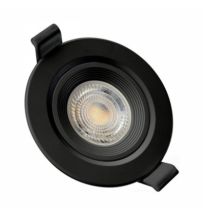 Downlight MR16 ou GU10 - Sans source lumineuse ni douille, noir, Trou: Ø7,5 cm
