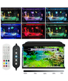Luminaire pour aquarium 30 cm - 10W, compatible avec pompe à air, RGB+NW, IP68