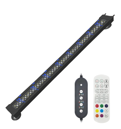 Luminaire pour aquarium 60 cm - 16W, compatible avec pompe à air, RGB+NW, IP68