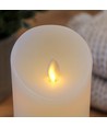 Bougie LED XL 17,5cm, effet flamme, blanc - Ø10cm