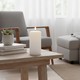 Bougie LED 15cm, effet fondu, effet flamme - Ø7,5cm, fonctionne avec télécommande