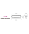 Projecteur de stade 250W - 170lm/W, IP66, lampe de chantier, driver Philips, dimmable 1-10V