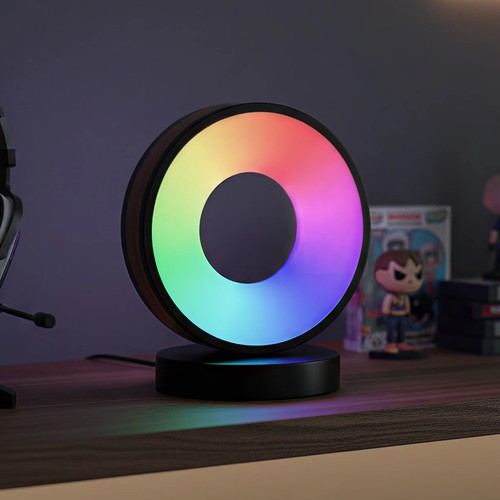 Circulaire RGBIC lampe - 18x15cm, Bluetooth, 5V USB