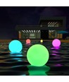 Ø15 cm boule LED RGB - Rechargeable, avec télécommande, IP66