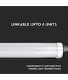 Réglette LED complète étanche 150cm 48W, câblage traversant - 6240lm, 130lm/W, IP65, 6 ans de garantie