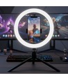 Anneau lumineux LED 10W - 10 pouces, avec support de table, 3200K-5500K