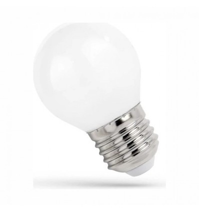 Ampoule LED E27 4W sphérique - 100lm/W, verre dépoli, blanc chaud