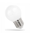 Ampoule LED E27 4W sphérique - 100lm/W, verre dépoli, blanc chaud
