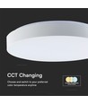 Plafonnier LED Designer 60W avec télécommande - Ø49,5cm, dimmable, 4000K, diffuseur blanc